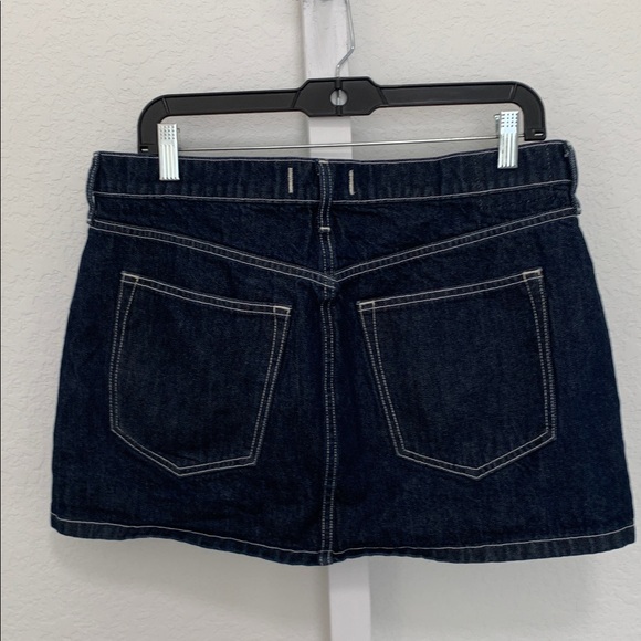 Abercrombie and Fitch Denim Mid Rise Faux Wrap Skirt Size 30 - Picture 5 of 8